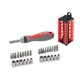 Отвертка с храповым механизмом INTERTOOL VT-3374 комплектом насадок 31 шт - изображение 1