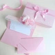 Gift box Bourgeois колір рожевий Вітальна листівка + конверт ручної роботи - зображення 7