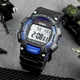 Мужские электронные наручные часы Casio W-736H-2A Черный\Синий - изображение 3