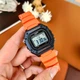 Наручные часы Casio W-218H-4B2 Черные\Оранжевый ремень - изображение 9