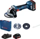 Акумуляторна кутова шліфмашина Bosch Professional GWS 180-LI +АКБ GBA 18V 4.0Ah і + З/П GAL 18V-40 + Кейс - изображение 1