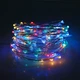 Гірлянда світлодіодна нитка "крапля роси" 10м 100 LED на батарейках + USB 220В різнокольорова - зображення 3