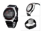 Мужские наручные часы Casio W-216H-1C с цифровым дисплеем Серый\Черный ремень - изображение 5