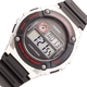 Мужские наручные часы Casio W-216H-1C с цифровым дисплеем Серый\Черный ремень - изображение 8