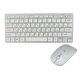 Беспроводная русская клавиатура mini и мышь keyboard 908 + приёмник Серая - изображение 1