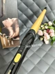 Конусна плойка для волосся Rozia HR713 з керамічним покриттям чорно-золотистого кольору - зображення 4