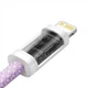 Кабель Baseus Dynamic Series Fast Charging Data Cable Type-C to iP Type-C Lightning 2.4 A 20W 1m Purple (CALD000005) - изображение 3