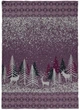 Плед льняной 170x120 Снежность бордовый - изображение 2