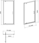 Душові двері CERSANIT Pivot Basic 80x185 см S158-001 прозоре скло - зображення 6