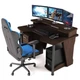 Геймерський стіл CNC mebli серія COMFORT з надбудовою та ящиками GT14N WENGE ширина 120 см - зображення 1