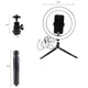 Селфи кольцо светодиодное на штативе с держателем для телефона Selfie ring light, диаметром 26 см, 3 цвета подсветки (100612) - изображение 3