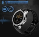 Умные смарт-часы Smart Watch E1 Silver-Black silicon для мужчин с тонометром и пульсометром - изображение 1