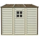 Сарай пластиковый Woodside 325x247x231 см слоновая кость, коричневая крыша - изображение 3
