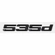 Шильдик емблема на багажник BMW 535d E39 E60 E61 F07 F10 F11 цифри чорний глянець - зображення 1