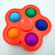Сенсорная игрушка 2в1 антистресс и спинер силиконовая бесконечная пупырка Симпл Димпл UKC Simple Dimple оранжевый - изображение 1