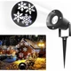 Лазерный проектор стробоскоп белые снежинки для улицы и помещений Outdoor Lawn White Snowflake Light черный - изображение 5