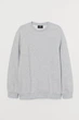 Свитшот оверсайз H&M М серый меланж 0685813037 - изображение 1