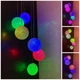 Світлодіодна вулична гірлянда WHISKET, на сонячній батареї, RGB, кришталеві кулі, 6 см - зображення 3