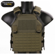 Плитоноска-тактический быстросъемный военный жилет Emersongear Quick Release LAVC ASSAULT PLate Carrier Олива EM7404RG - изображение 1