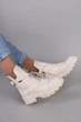 Женские демисезонные ботинки ShoesBand Молочные натуральные кожаные на среднюю стопу внутри байка 39 (25-25,3 см) (S55831-2д) - изображение 4