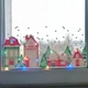 Новогодняя наклейка на окно Акварельный городок (декор окон витрин) матовая 1100х300 мм - изображение 6