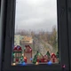 Новогодняя наклейка на окно Акварельный городок (декор окон витрин) матовая 1100х300 мм - изображение 7