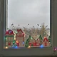 Новогодняя наклейка на окно Акварельный городок (декор окон витрин) глянец 1100х300 мм - изображение 7