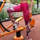 Спортивные женские леггинсы Dionafit с ярким принтом Comics розовые размер L(46) - изображение 3