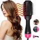 Фен щетка брашинг расческа для укладки волос One Step Hair Dryer стайлер выпрямитель керамический, Black - изображение 2