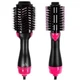 Фен щетка брашинг расческа для укладки волос One Step Hair Dryer стайлер выпрямитель керамический, Black - изображение 6