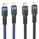 Кабель для телефона с быстрой зарядкой Type-C to&nbsp;Lightning Apple iPhone HOCO U110 120см |20W| Синий - изображение 4