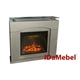 Каминокомплект IDaMebel Laguna серый из стеклянной панели (1245x1065x370) с камином Royal Goodfire 28 с обогревом и звуком, яркостью пламени и цветной подсветкой дров - изображение 1