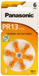 Батарейка Panasonic воздушно-цинковая PR13(PR48) 1 BLISTER/6 шт. - изображение 1