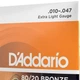 Струни для акустичної гітари D'Addario EJ10 80/20 Bronze Extra Light (10-47) - зображення 4
