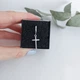 Серьга c подвеской крестик (1 шт) DeKolie MK1070-1 посеребренный - изображение 2
