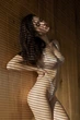 Бежевий комплект із сатину з чашкою, трусики стрінги Perfect Female Бежевий S/75B (181LS-32T-bg) - изображение 3