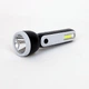 Светодиодный LED фонарик ручной аккумуляторный 1200 mAh, 1w COB + 3w LED, USB Sneha (997909 BK) - изображение 1