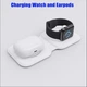 Магнітна бездротова зарядка 15 Вт для iPhone 12/13 і iWatch for Magsafing DUO Charing dock - зображення 6
