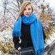 Шарф женский кашемировый 50х200 SAFALANO голубой - изображение 7