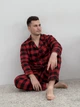Пижама мужская COSY домашний костюм из фланели в клетку красно/черную 2XL (штаны+рубашка) (P-F701P_N/2XL) - изображение 7