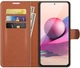 Чехол IETP для Xiaomi Poco M5s книжка кожа PU с визитницей коричневый - изображение 3