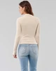 Лонгслив женский - лонгслив Hollister HC8027W XS Светло-бежевый - изображение 5