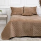 Покрывало ТЕП Velour (Велюр) 220х240 Золотой беж Ромб круглый - изображение 7