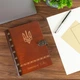 Щоденник з гравіюванням герба України, А5, 100 аркушів, Червоне дерево, WoodPresent - зображення 1
