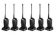 Комплект 6 шт Рація Baofeng UV-6D 5W Li-ion 2000 мАг UHF радіус дії до 12 км на відкритій місцевості Чорний - зображення 1