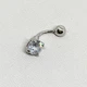 Пирсинг в пуп серебряный с кубическим цирконием d=6 mm 1,2 г - изображение 3