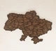 Карта Украины настенная из дерева Prezent small коричнева - изображение 1