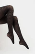 Женские капроновые колготки Giulia LACERY 60 (3) 3 Black-black с геометрическим узором колготки с рисунком чёрные плотные - изображение 3