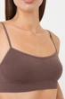 Бесшовный топ на тонких бретелях Giulia CAMI TOP L/XL Brown-deep taupe, топ для спорта - изображение 4