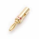 Штекер конектор роз'єм типу банан Banana Plug Slim 4.2 мм, Gold/Red letters (48520) - зображення 1